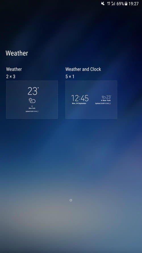 Väderapplikation för Galaxy S8 3