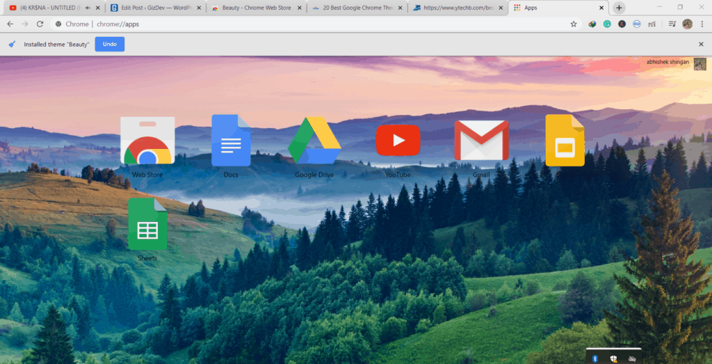 design google chrome themes