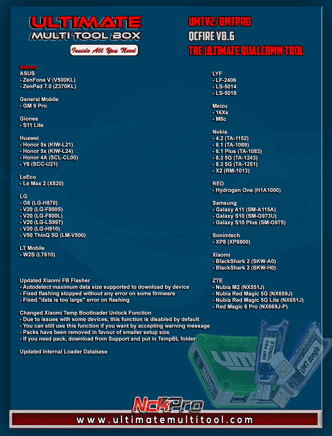 Latest UMT Pro Ultimate Multi Tool QcFire V8.6 (2024) Version